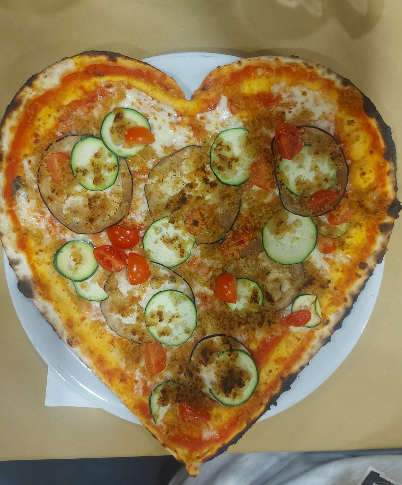 Pizza Cuore Melanzane e Zucchine